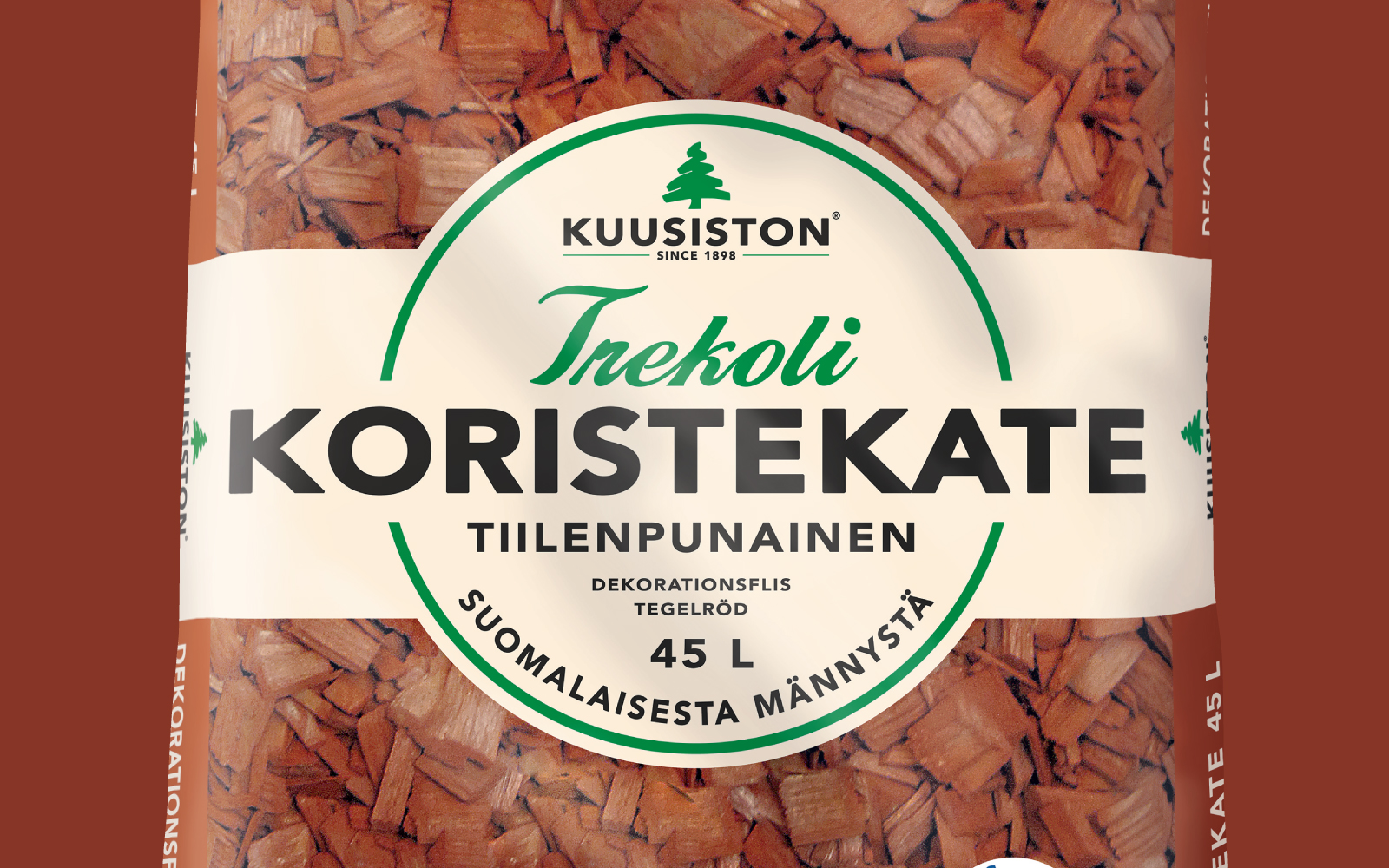 Kuusisto Trekoli Koristekate tiilenpunainen